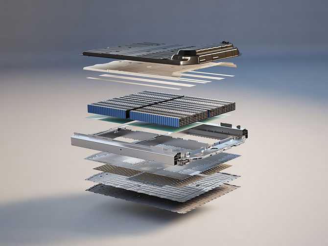 הדמיה של מבנה סוללת 5C באקספנג G6