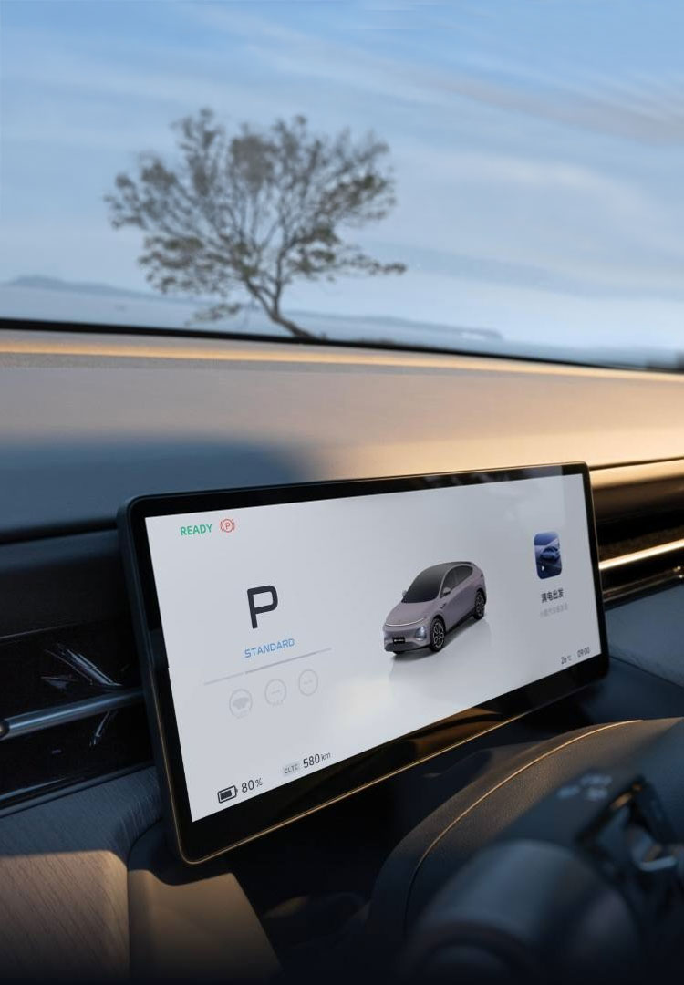 מסך של לוח מחוונים דיגיטלי באקספנג G6