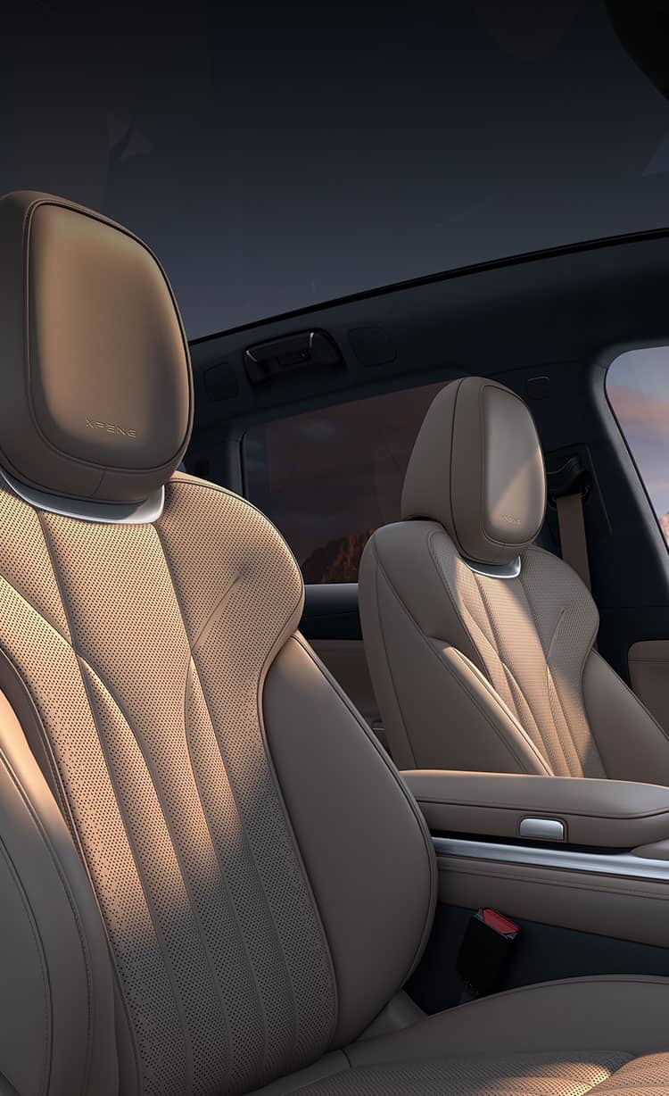 מבט על המושבים הקדמיים והאחוריים באקספנג G9