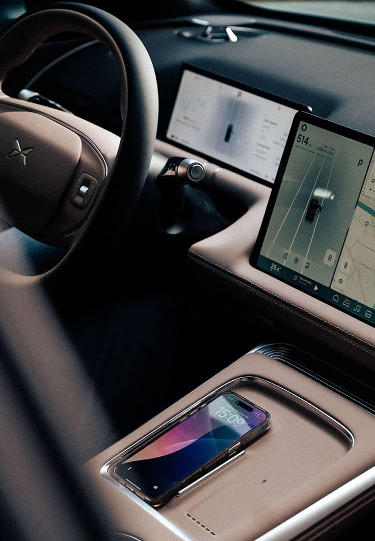 מסך של לוח מחוונים דיגיטלי באקספנג G6