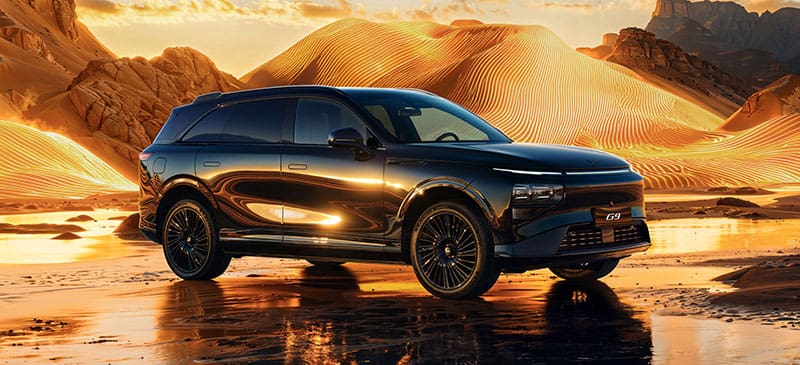 מבט מלפנים על אקספנג G9 Black Edition